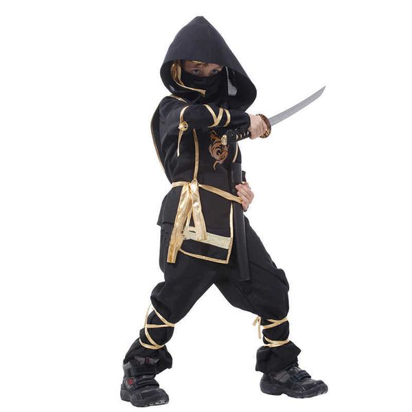 Çocuklar Ninjalar Kostümleri Cadılar Bayramı Partisi Erkek Kız Savaşçı Stealth Çocuk Cosplay Assassin Süper Kahraman Kostüm Çocuk Günü Hediyesi Y0913