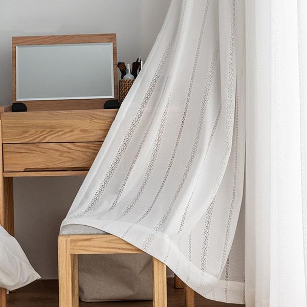 

curtain & drapes white japanese style hollow plum blossom silhouette translucent lace tulle for living room window curtains decoration#35