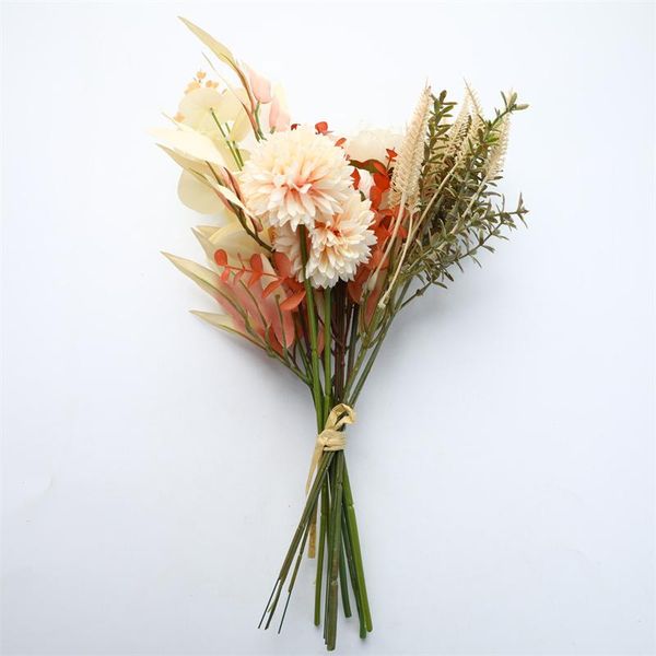 

decorative flowers & wreaths ins artificial dandelion peony hybrid bouquet wedding green plant home decoration plastic fake flo