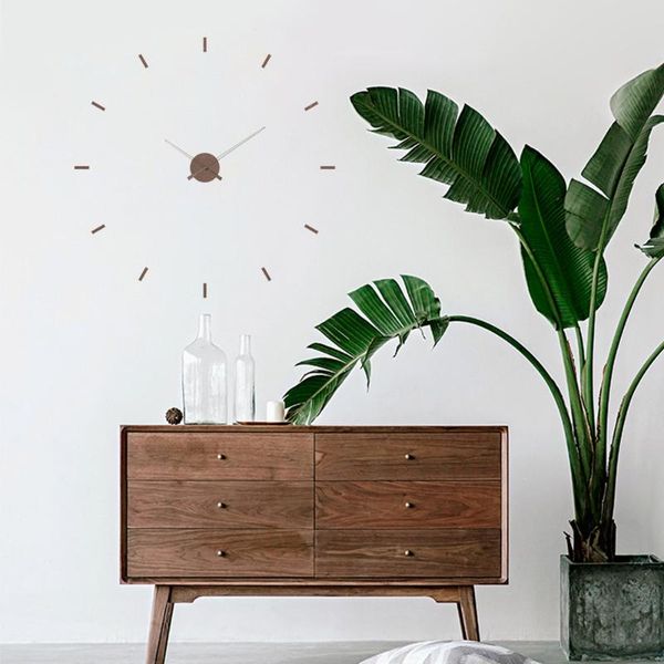 

fashionable and simple nordic style diy wall sticker clock creative wooden clocks