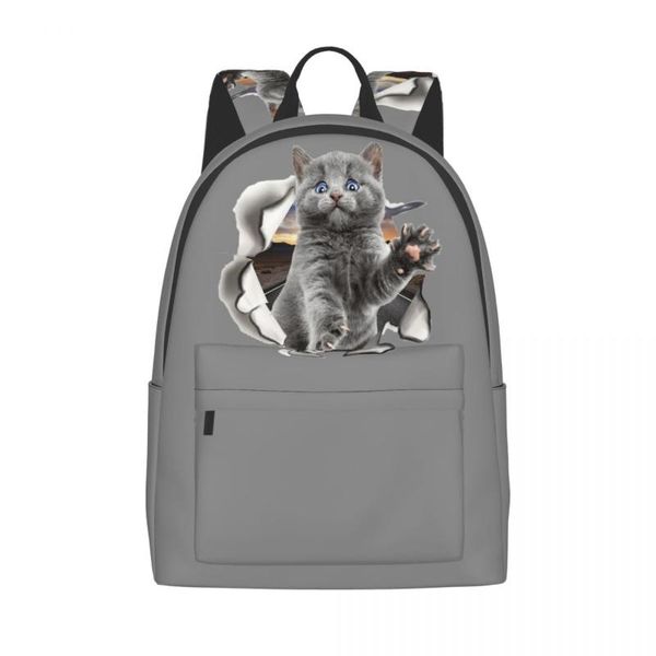 

backpack cat lovers team british shorthair trending bag man woman schoolbag