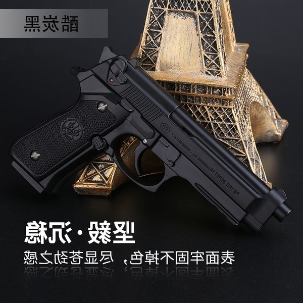 

45alloy military 1:2.05 beretta m92a1 all metal removable shell throwing simulation model gun cannot be fired