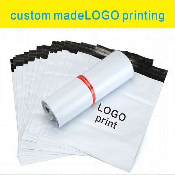 

100pcs custom courier bag with ogo sef sea pastic storage maiing enveope bags Courier enveope packaging printing