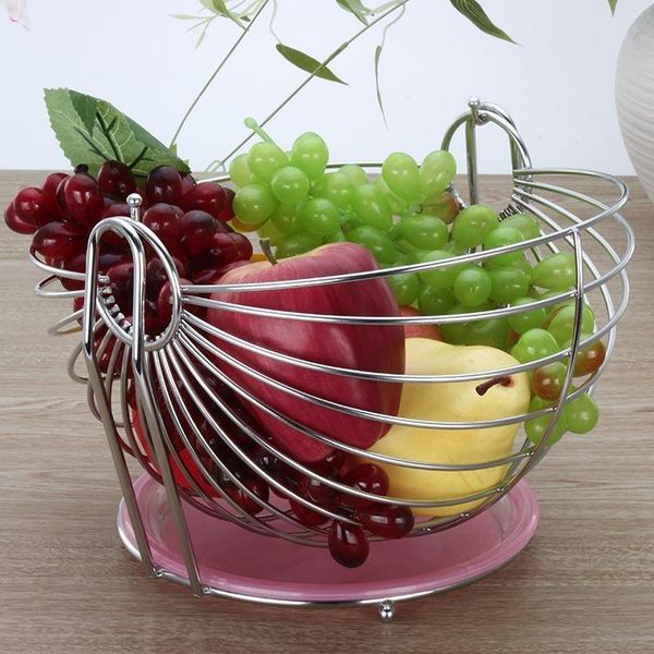 

storage bottles & jars cradlestainless steel shelf in living room large fruit plate home creative basin european basket