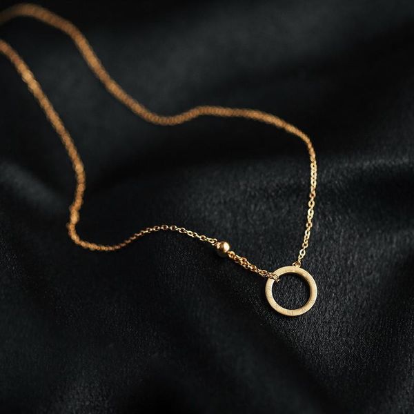 

chains 2021 roman numeral circle stainless steel necklace woman korea fashion clavicle chain jewelry gift, Silver