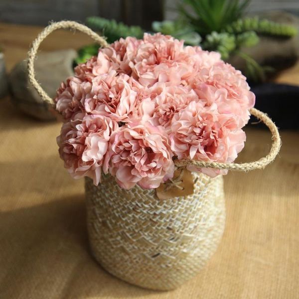 

8cm diameter flower 14cm artificial peonies bouquet 5 heads peony bunch home wedding party decoration supplies decorative flowers & wreaths