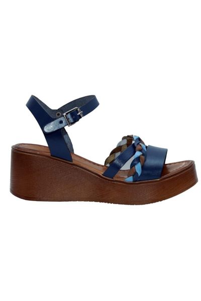 

sandals 21983400 blue leather casual female, Black