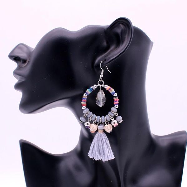 

dangle & chandelier onlyee bohemian ethnic bead tassel drop earrings for women fashion jewelry handmade boho vintage wedding earring wholesa, Silver