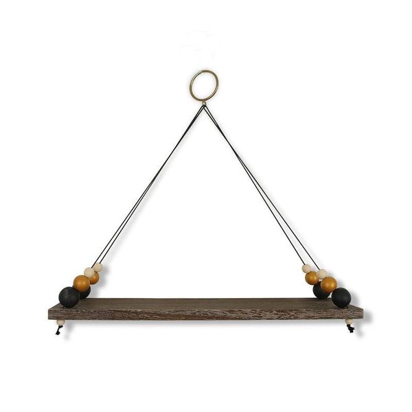 

hooks & rails floating shelves with string,nordic beads board wall hanging storage shelf kids room nursery home decor