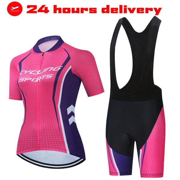 

pro women cycling jersey set 2021 summer bike clothes mtb ropa ciclismo bicycle uniforme maillot breathable quick dry 5d pad racing sets, Black;blue