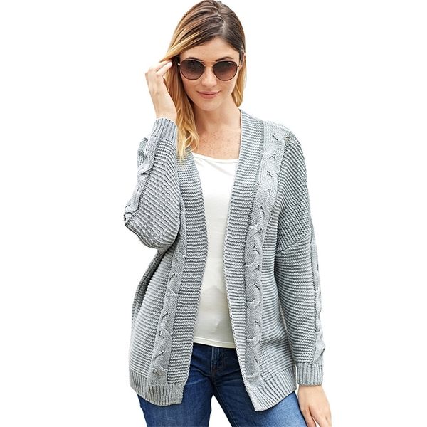 

new long sleeve knitted cardigan in winter, White;black