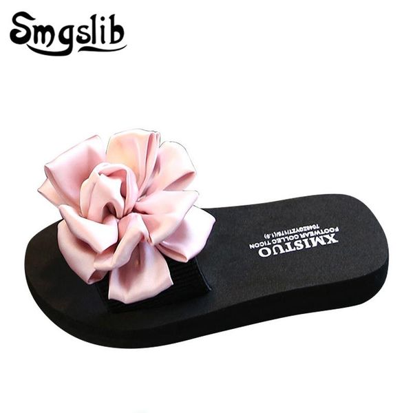 

women home slides girls beach slippers children floral sandals kids casual 2021 summer comfortable, Black