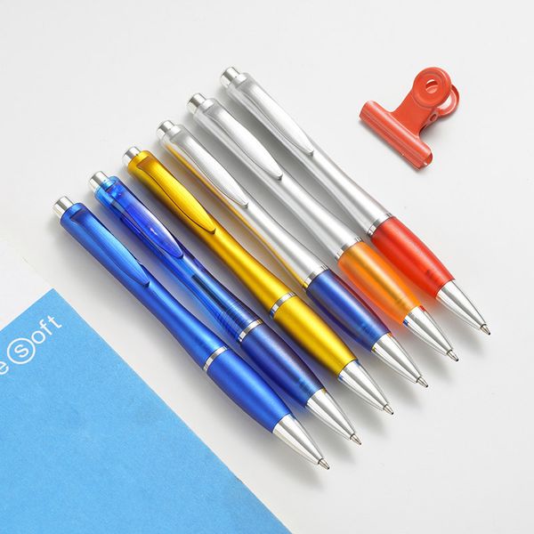 

fashion color push ball point pen gift advertising office stationery, Blue;orange