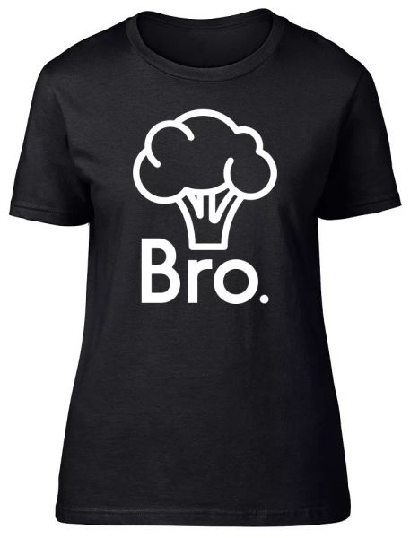 

brocolli womens ladies funny fitted t-shirt, White;black