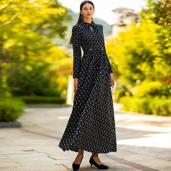 

casual dresses autumn winter women dress turn-down collar long warm sleeve for party wedding korean ss8161a, Black;gray