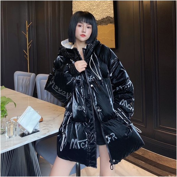

women's parkas down ladies jacket bread female winter little man 2021 korean loose fashion ins hooded thickened coat, Black