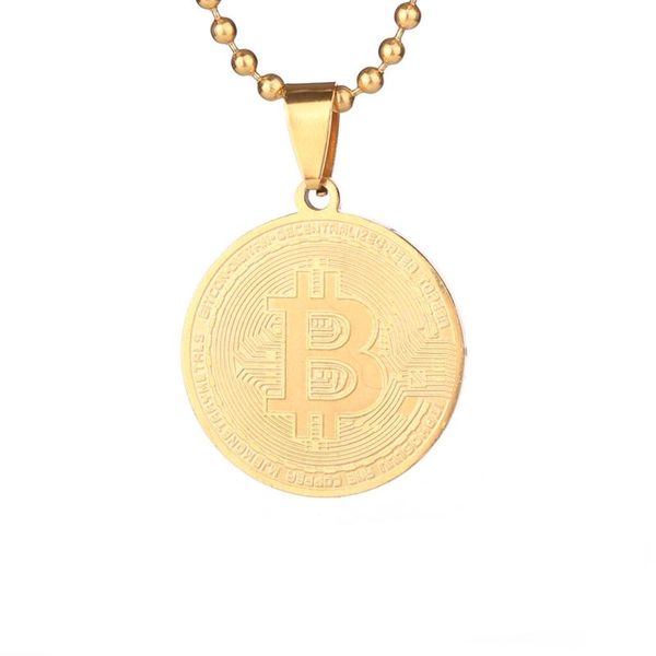 

fashion stainless steel jewelry gold color coin necklace collection gift physical commemorative round pendant necklaces, Silver