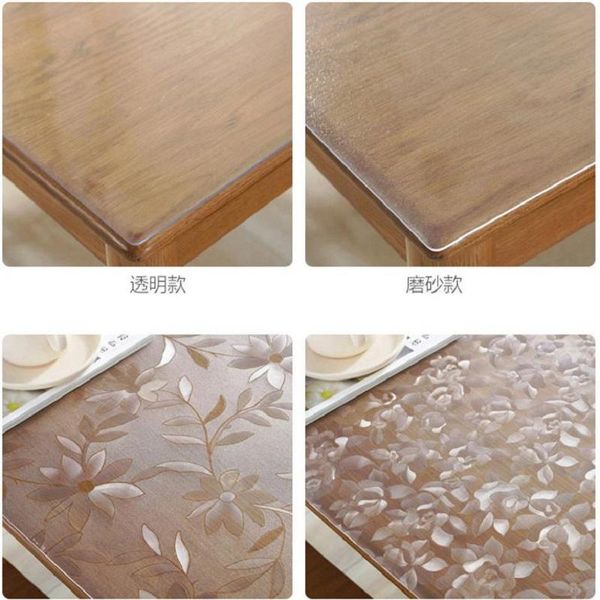 

table cloth 2.0mm transparent soft thick tablecloth waterproof and heat-resistant pvc dining coffee round