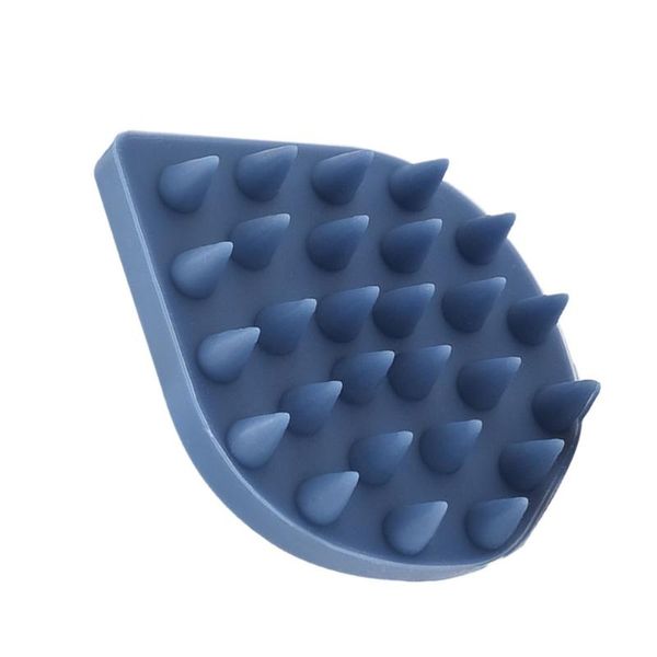 

hair brushes 1pc shampoo brush water drop shaped silicone birthday gift, Silver