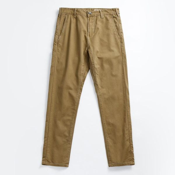 

men's pants casual simple basic vintage distressed luxury cotton comfortable all-match zipper male trousers daily, Black