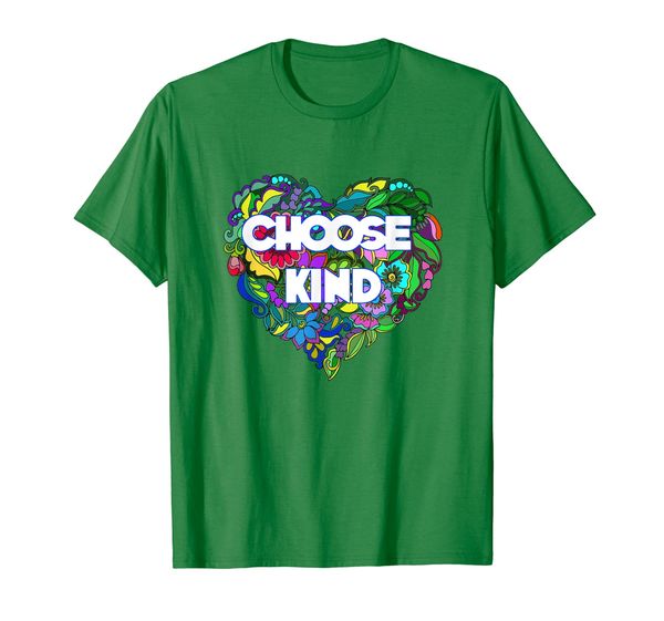

anti bullying choose kind t-shirt teacher floral apparel, White;black