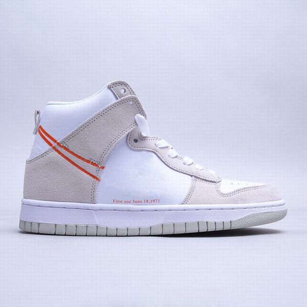 

(with box)2021 high first use basketball shoes men women white grey orange sneaker