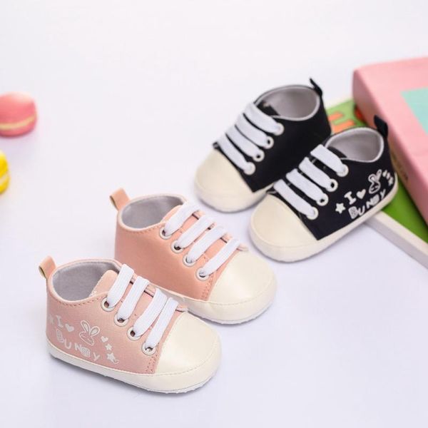 

first walkers baby sweet shoes lace-up casual canvas anti-slip sneakers infant toddler