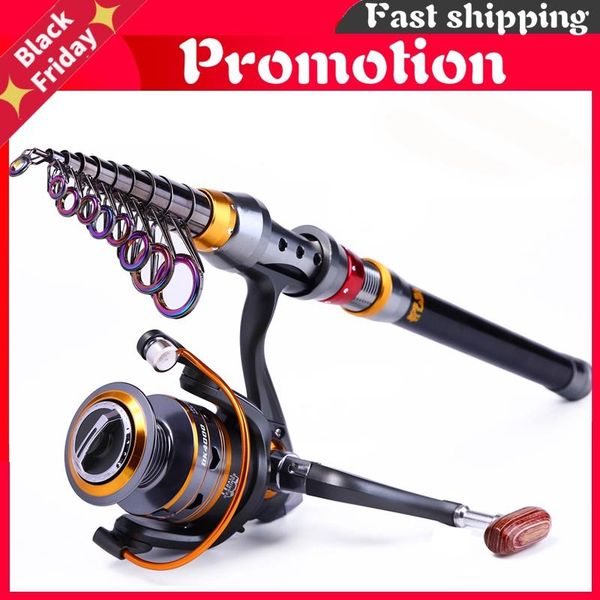 

boat fishing rods 1.8-3.6m rod and 11bb reel wheel portable travel spinning combo