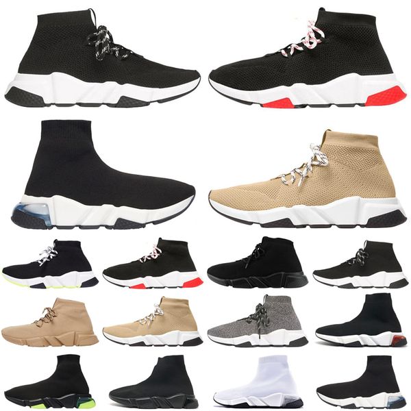 

socks mens womens casual shoes lace up yellow black red clearsole white men women designer trainers sneakers size 36-45