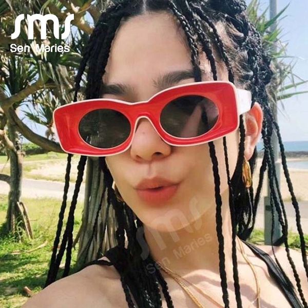 

mens sunglasses trendy square sunglasses women men 2021 summer luxury brand designer red blue yellow clear fashion frame sun glasses uv400, White;black