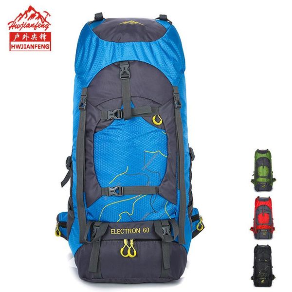 

outdoor bags 60l travel camping backpack waterproof mountaineering campsite large capacity heavy hiking water-resistant