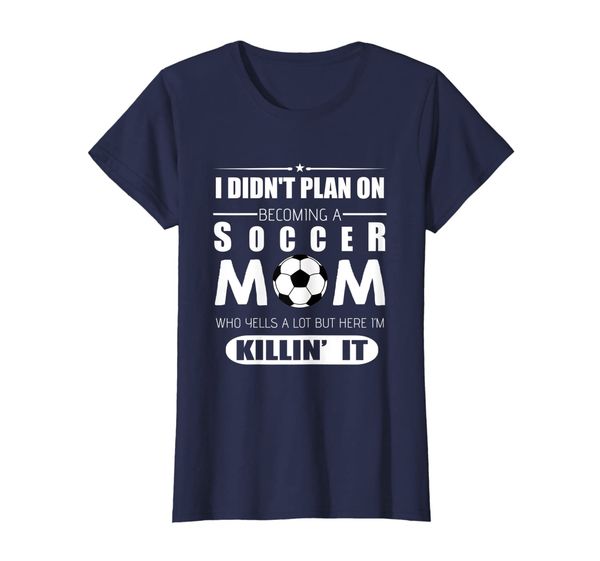 

womens soccer mom shirt - i'm killin' it t-shirt, White;black