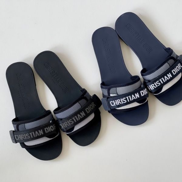 

slipper 2021 spring home embroidery slipperszly, Black