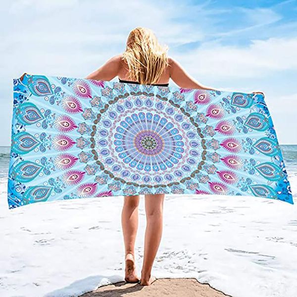 

towel rectangular bath microfiber beach holiday cushion shawl large