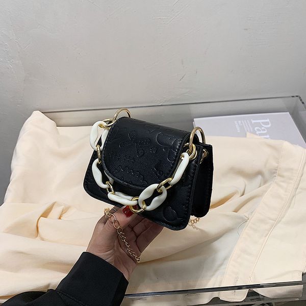 

on new the female summer 2021 chain popular bag fashion texture one-shoulder small square portable messenger qfatk
