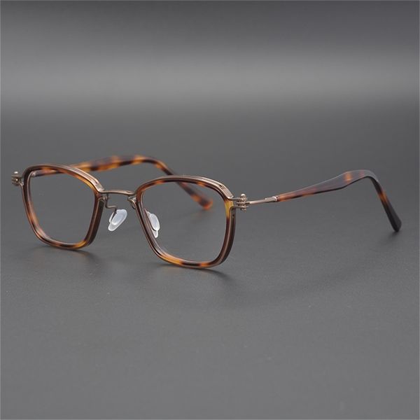 

70% off clearance online classical brownish red small square hand-made glasses frame, height of men and women, large face147, White;black