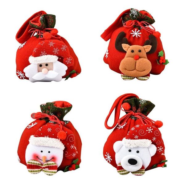 

gift wrap christmas decoration ornaments fawn candy bag sweet drawstring tote 27rf