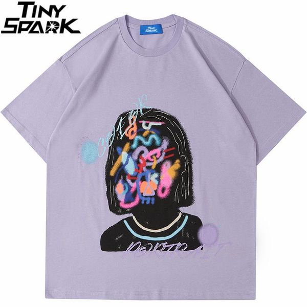 

hip hop oversize t shirt streetwear harajuku graffiti letter print t-shirt 2021 men summer short sleeve tshirt loose cotton men's t-shi, White;black