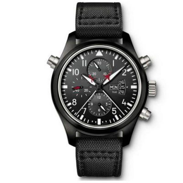 

wristwatches men's watch automatic mechanical for men luxury tlxt iw379901 black 46mm leather strap 1:1, Slivery;brown