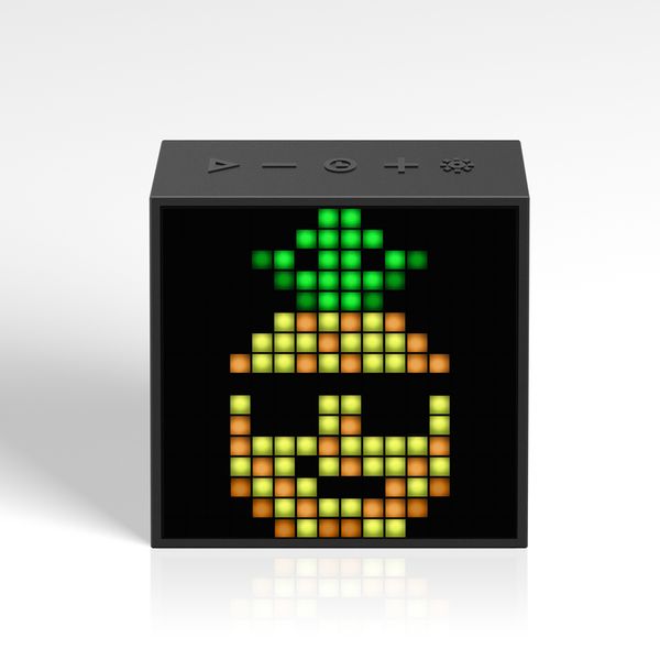 

divoom timebox evo bluetooth portable speaker with clock alarm programmable led display for pixel art creation unique gift