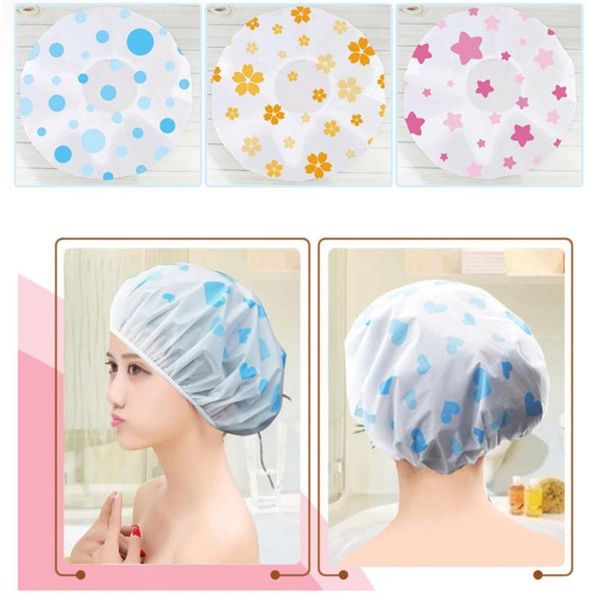 

shower caps sale cap waterproof hair salon elastic 1pc thicken for women bath hat bathroom products