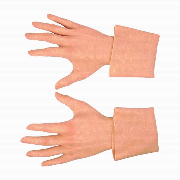 

women's shapers simulation hand silicone female gloves sleeve highly simulated skin artificial arms cover scars crossdresser scar-hider, Black;white
