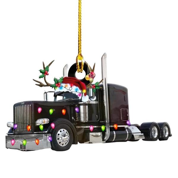 

christmas decorations acrylic painted colorful car tree ornaments pendant decor for home kids toys gift xmas year
