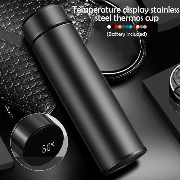 

water bottles fashion smart thermal mug temperature display stainless steel bottle with lcd touch screen waterproof vacuum cup