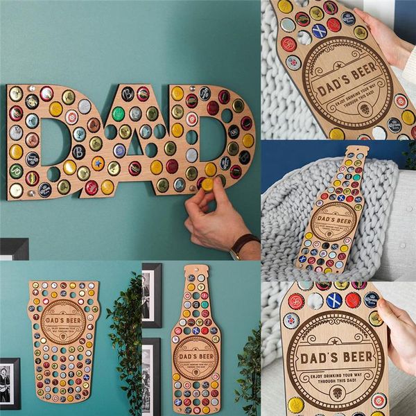 

drinking straws beer bottle cap collection board father's day gift bar pendant
