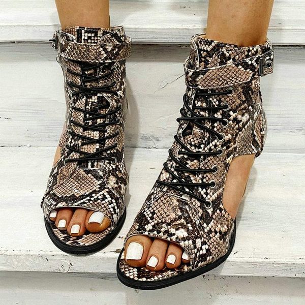 

large size 35-43 2021 summer beach dress sandals women's high heels serpentine print shoes woman ladies buckle pumps, Black
