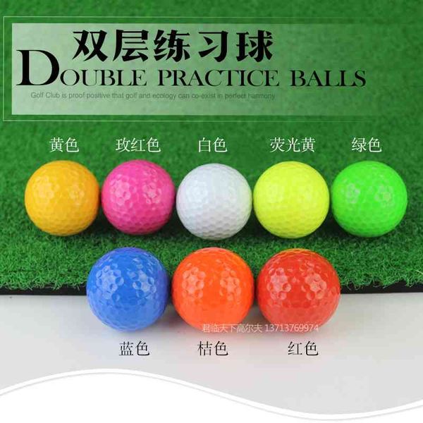 

Special offer new golf double deck practice color gift blank ball 8 colors