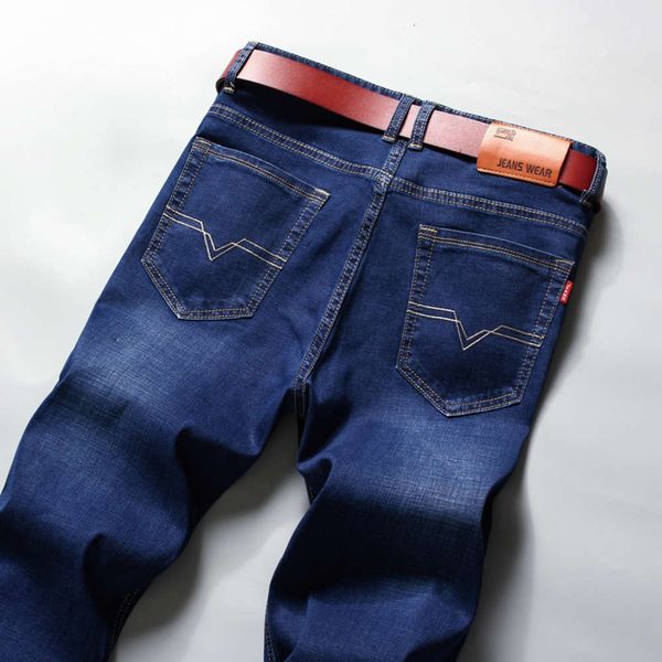 

jeans straight spring autumn men's elastic pants pa7g, Blue