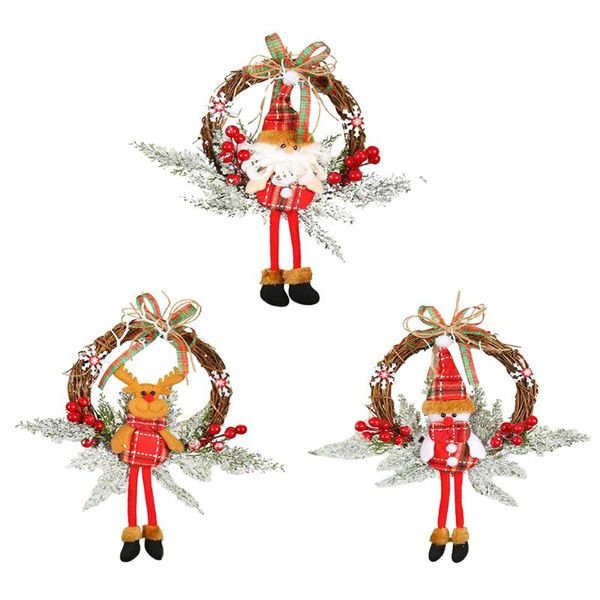 

decorative flowers & wreaths christmas wreath garland decoration mall el front door hanging holiday home party pendant