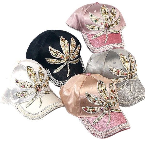 

satin dome baseball cap dustproof embroidered autumn wide brim hat, Blue;gray